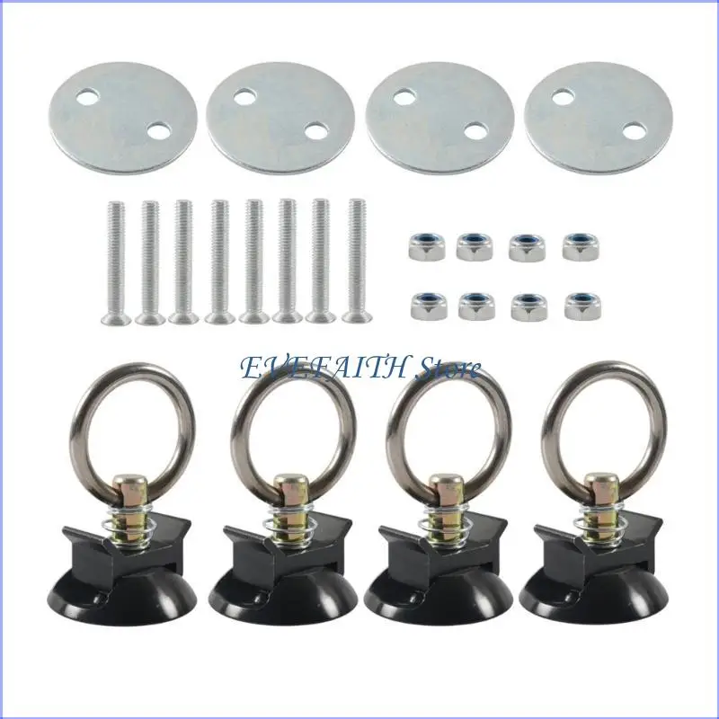 

124B Tie Down System with Round Rings for Truck Beds Round Tie Down Anchors Point