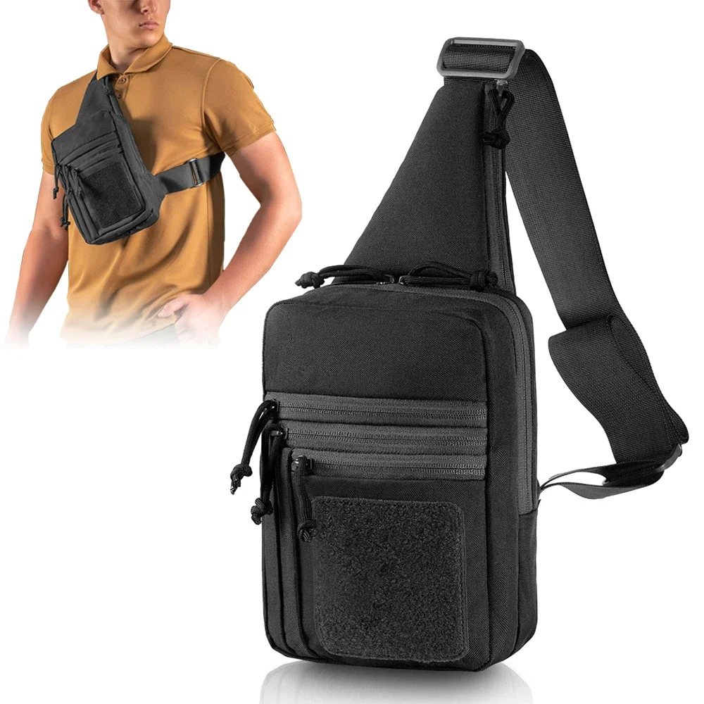 

Outdoor Shoulder Chest Bag Concealed Carry Sling Crossbody Convertible Backpack for Hunting Camping