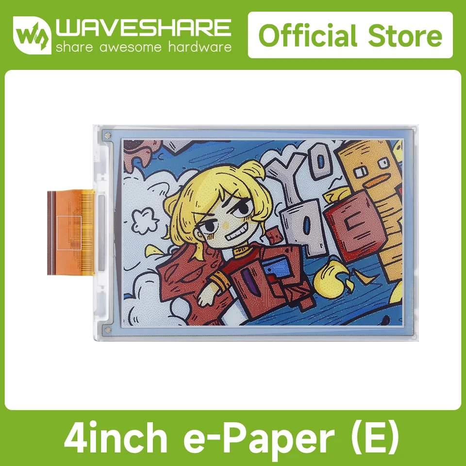 3.6inch E Ink Spectra 6 (E6) Full color E-Paper Display, 600×400, SPI HAT Driver Board, E-ink
