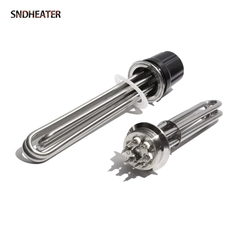 

SNDHEATER 2-дюймовый электрический нагревательный элемент с фланцем Tri Clamp 380 В, трехфазный с муфтой/наконечником 3 кВт/4,5 кВт/6 кВт/9 кВт/12 кВт