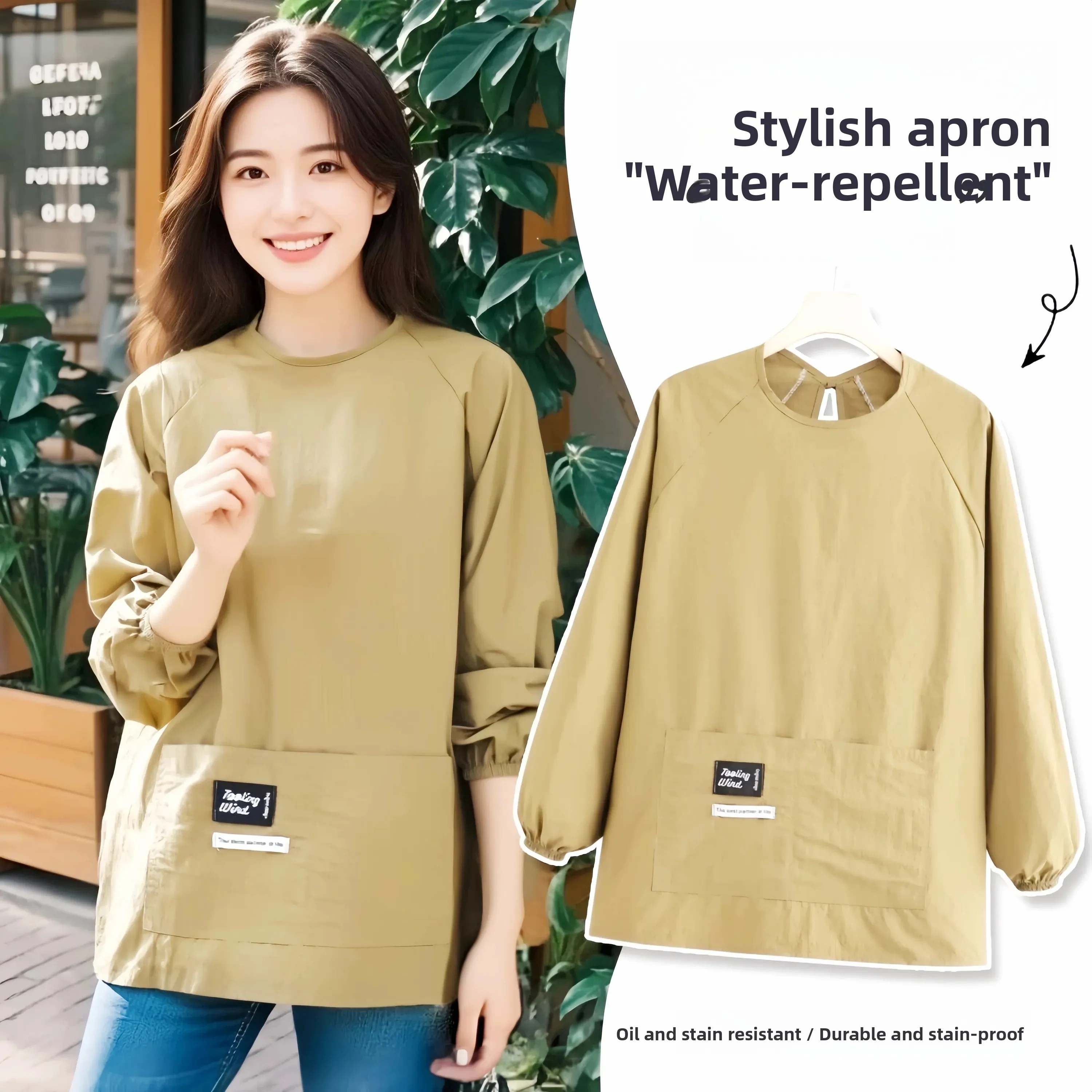 nouvelle-tendance-2026-tablier-de-cuisine-a-manches-longues-impermeable-et-resistant-a-l'huile-veste-de-cuisson-specialisee-pour-usage-domestique-et-uniforme-de-repas