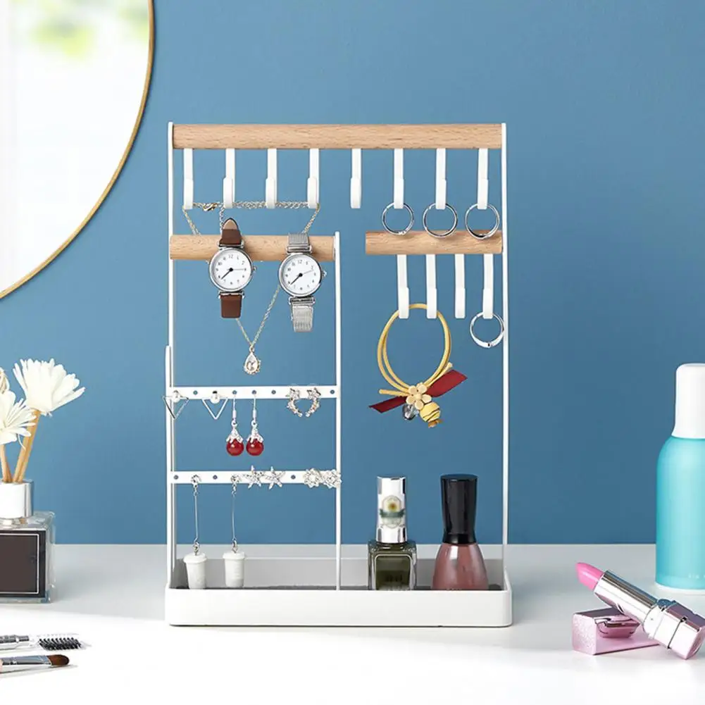 Jewelry Display Stand Stable Base Multi-Tier Hook Design Easy to Assemble Ring Watch Bracelet Display Rack Jewelry