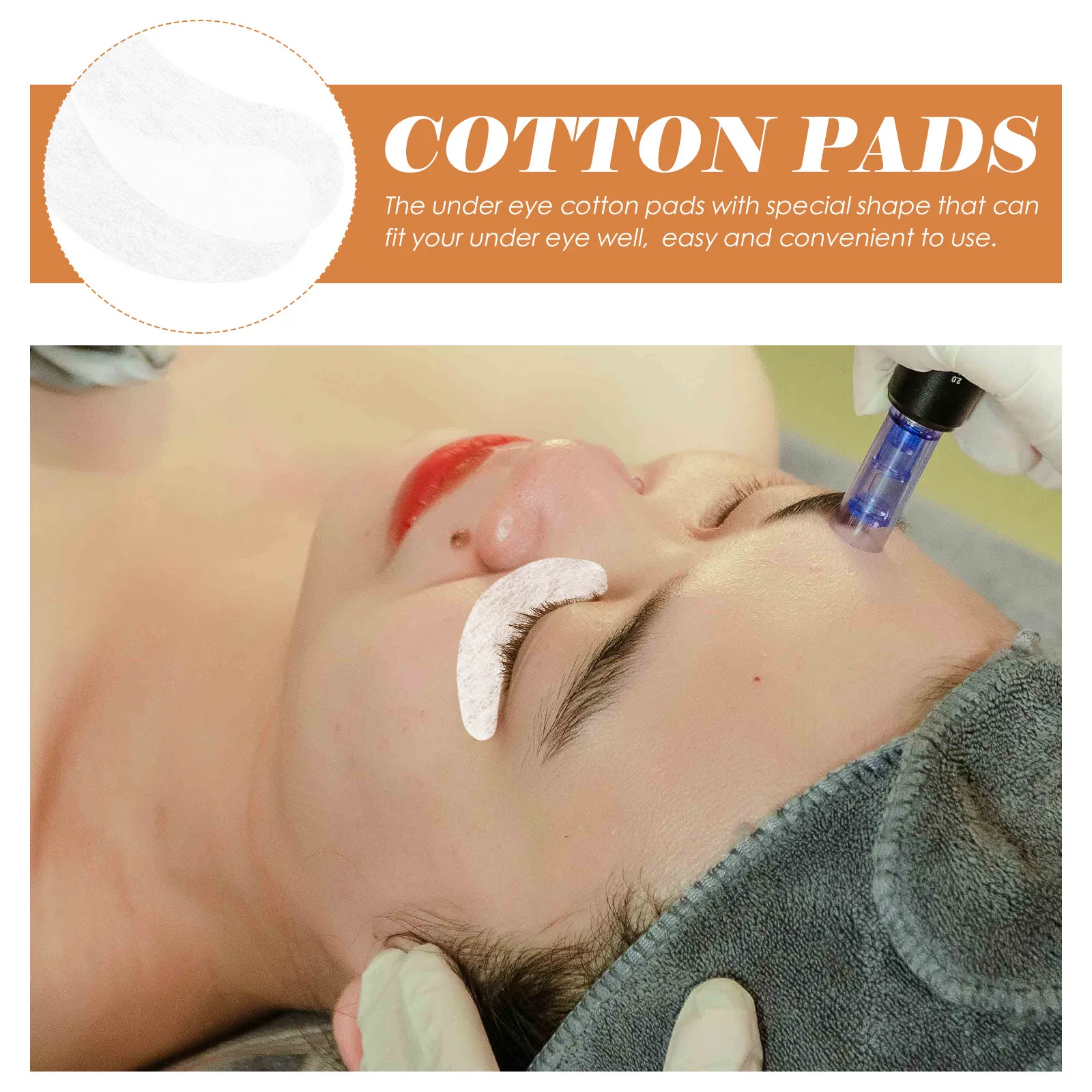 1500Pcs Under Eye Cotton Pads Special Contour Shape for Eyelash Isolation Tattooing Eye Beauty Salons Excess Moisture Absorption