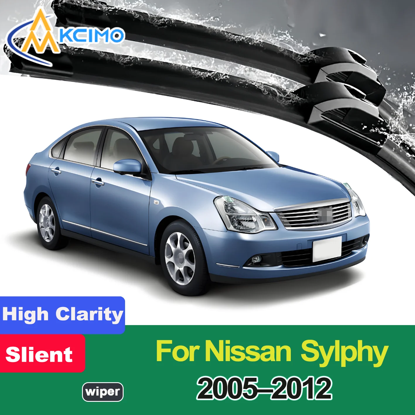 

2PCS New Wiper Blades for Nissan Sylphy G11 G15 (Russia) 2005-2012 Nissan Almera (Russia) Nissan Bluebird (Taiwan) Nissan Bluebi