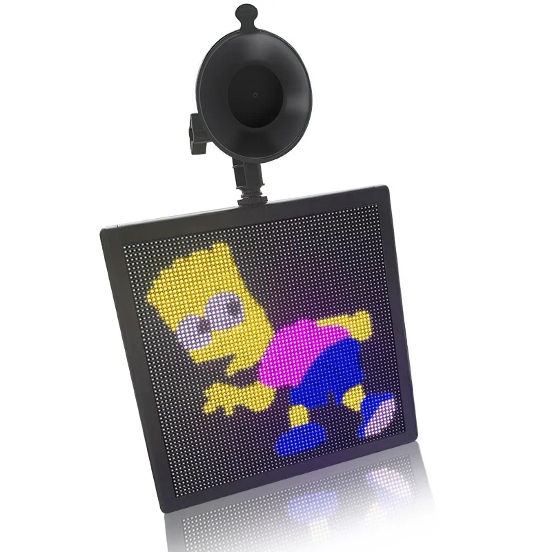 P4-64X64 Car Window Light Emotion Screen Sign Board Bluetooth APP Control RGB Lamp LED Display Car Accessories
