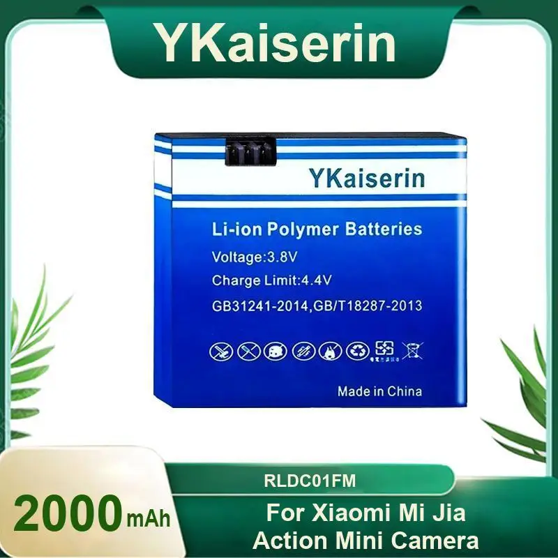 

For Xiaomi MI Jia Action Mini Camera RLDC01FM Rapid Charging 2000Mah Battery Prolonged Performance