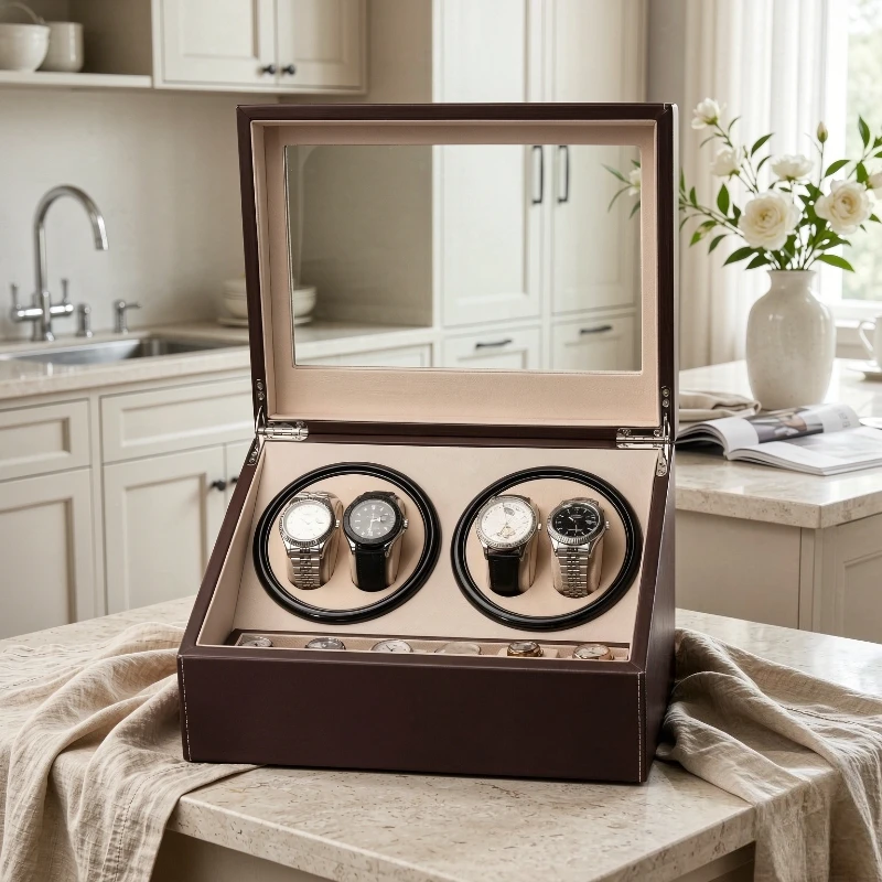 Automatic Watch Winder Box Silent Rotating Luxury Display Storage Organizer for Mechanical Watches Men Gift 시계 와인더