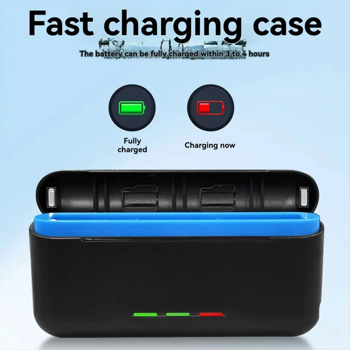 L77A Battery Charger for 12/11/10/9 Charge 9/10/11/12 Battery with Micro-SD Card Slot Battery Charging Box