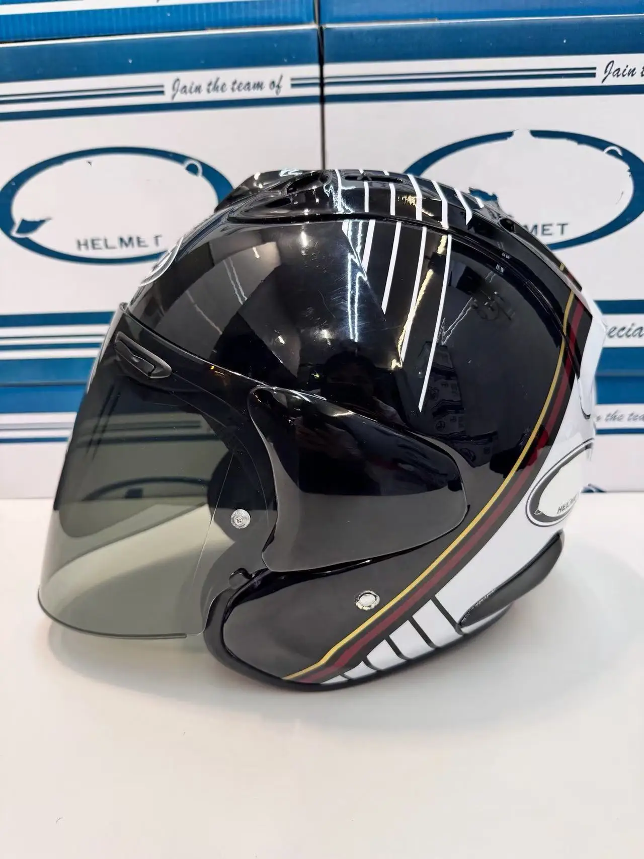 Open Face Motorcycle helmet 3/4 helmet EVO Temu White helmet Riding Motocross Racing Motobike Helmet