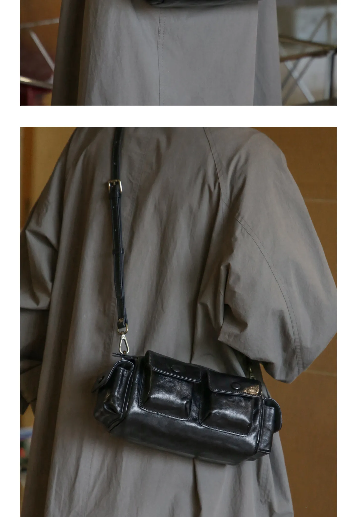 Designer-Handtasche aus handgefertigtem Rindsleder der ersten Schicht für Damen, lässige Reisetasche aus echtem Leder, Damen-Umhängetasche. – Detail 13