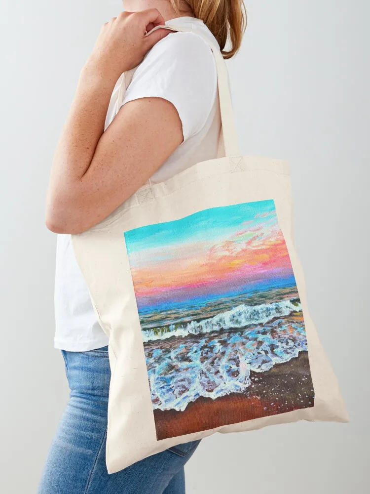 

Seafoam Sunset Tote Bag university shopper bag women bag tote canvas shopping