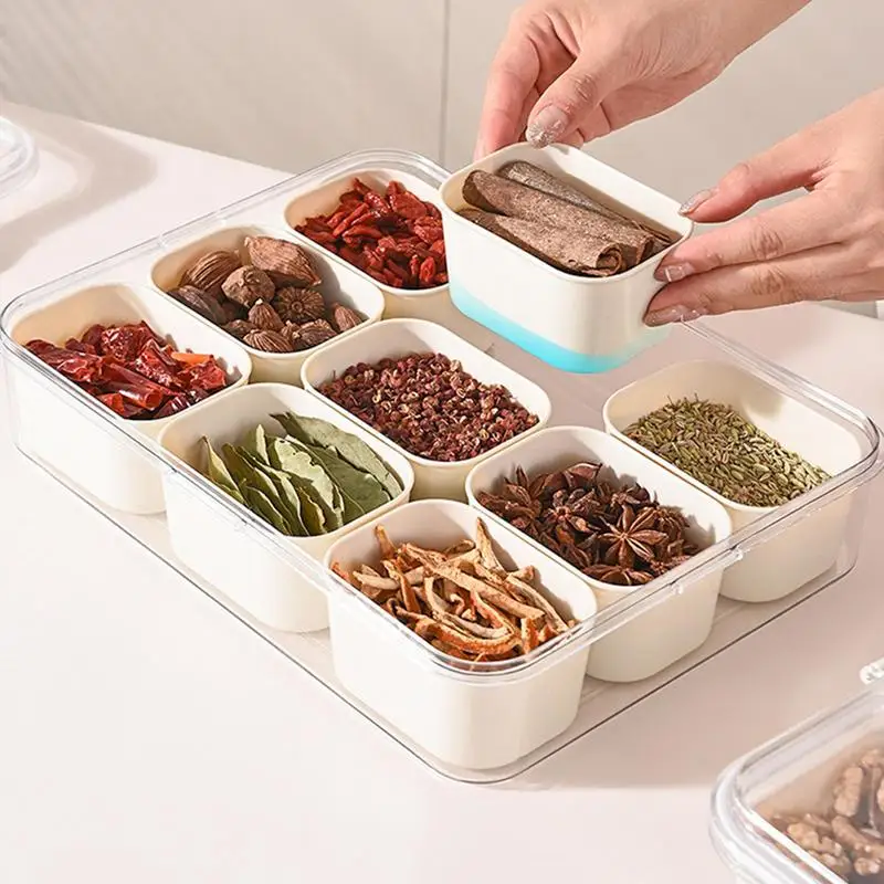 Seasoning Storage Case Set Kitchen Seasoning Container Transparent Storage Container Condiment Jars For Salt Anise Pepper