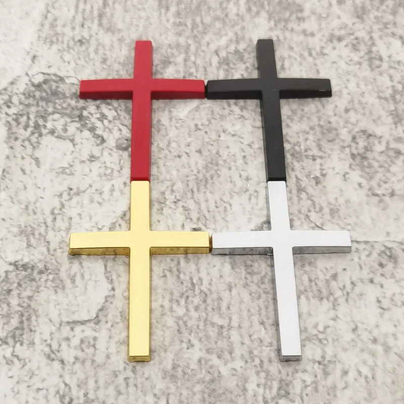

High-quality Modification Metal 3D Stereoscopic Car Stickers Cross Jesus Body Decoration Scratch Covering Car Accessories