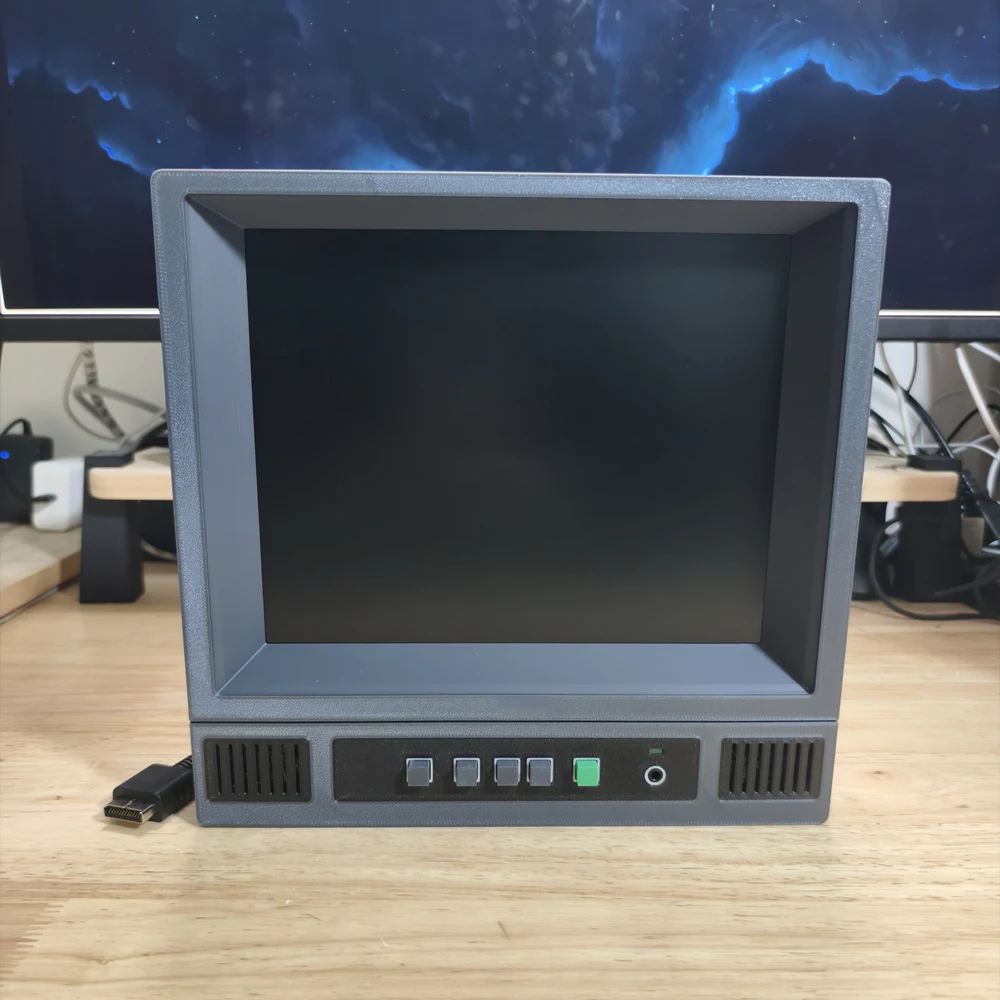 

10.4-Inch Retro LCD Monitor Compatible With All Game Consoles From PS 1 to PS 3 Support vertical mode 5V 1A DC input