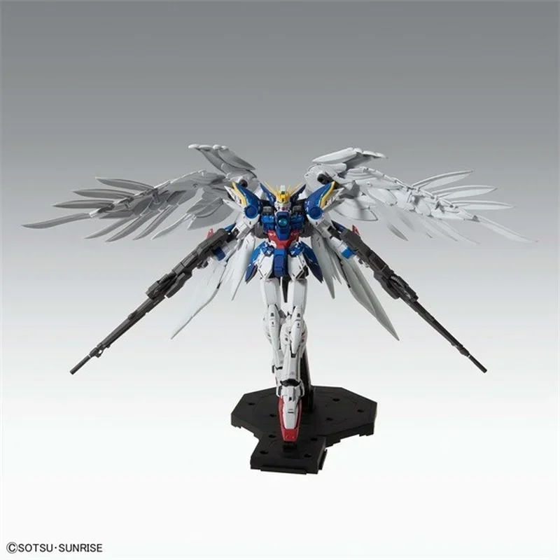 In Stock Bandai Genuine Gundam Model Kit Anime Figure MG XXXG-00W0 Wing Gundam Zero EW KA Gunpla Anime Action Figure Toys