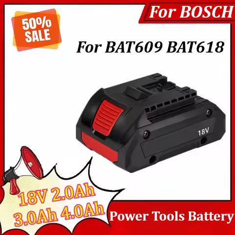 18V 21700 2.0Ah 3.0Ah 4.0Ah Battery Li-ion Replacement Battery For BOSCH BAT609 BAT618 Power Tools Battery