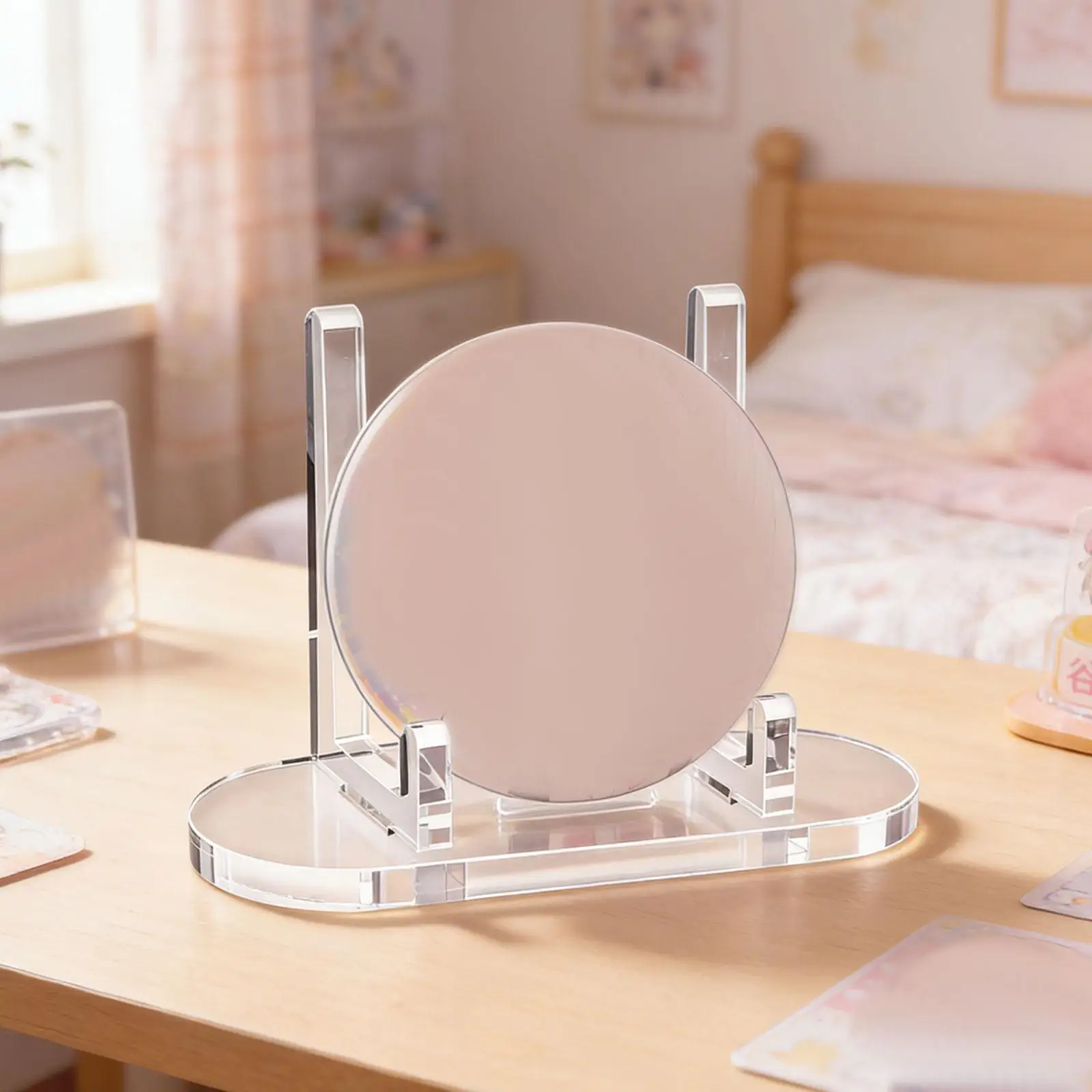 Acrylic Display Shelf Clear Art Craft Stand Multifunctional Acrylic Organizer for Plaque Photo Card Display