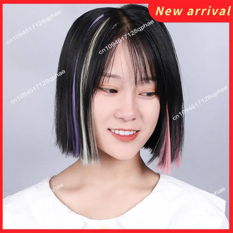 N89R 10 قطعة قوس قزح فتاة أبرزت الشعر التمديد دبوس الشعر طويل مستقيم مشبك شعر التشذيب للشعر كاذبة الشعر أرجواني