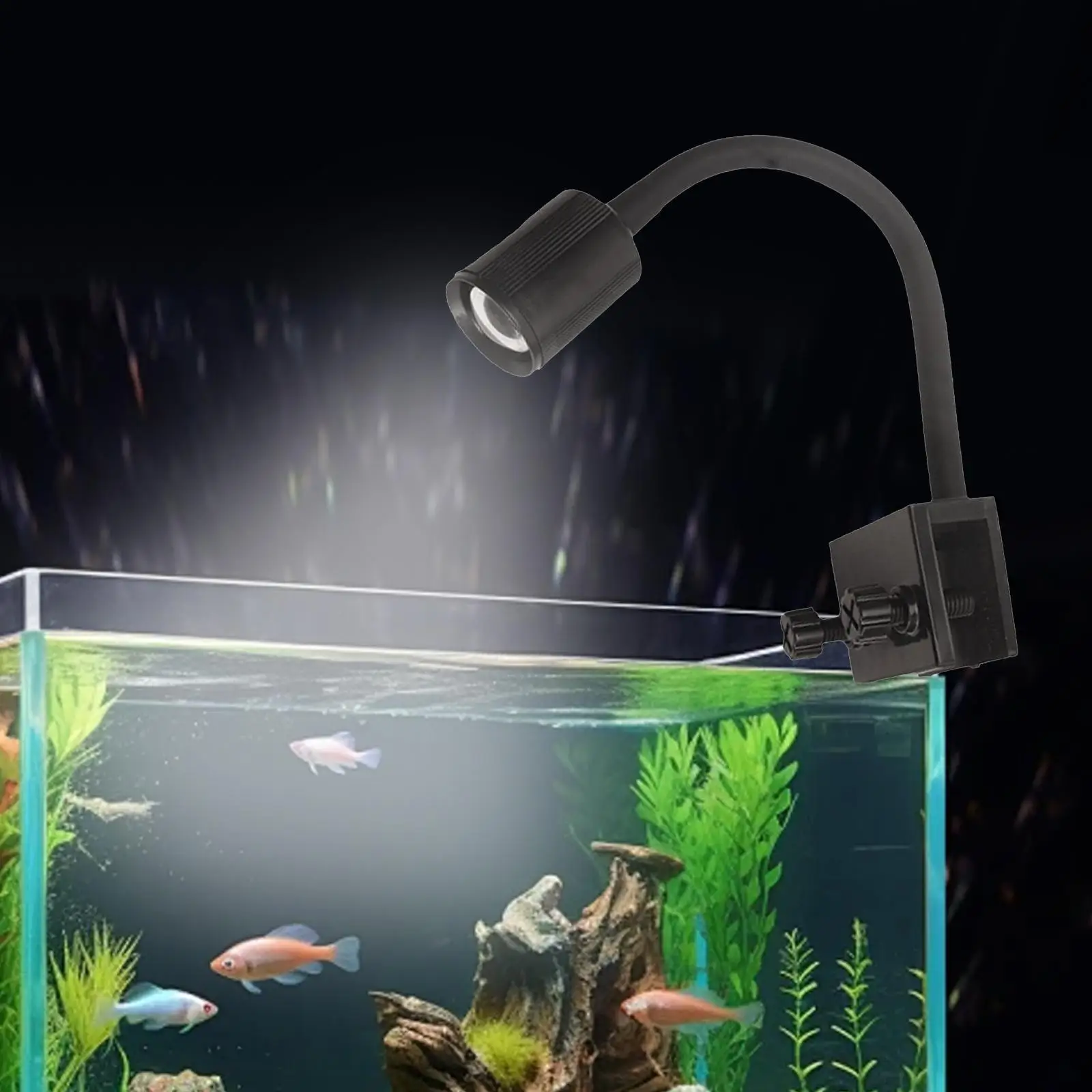 LED Aquarium Light Adjustable Ornament Lightweight USB Algae Fish Tank for Desktop Saltwater Freshwater Miniature Landscape Home