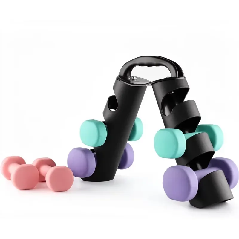 for Unisex dumbbell set with storage rack, hand-held dumbbells 1-10kg, suitable for home gyms and studios