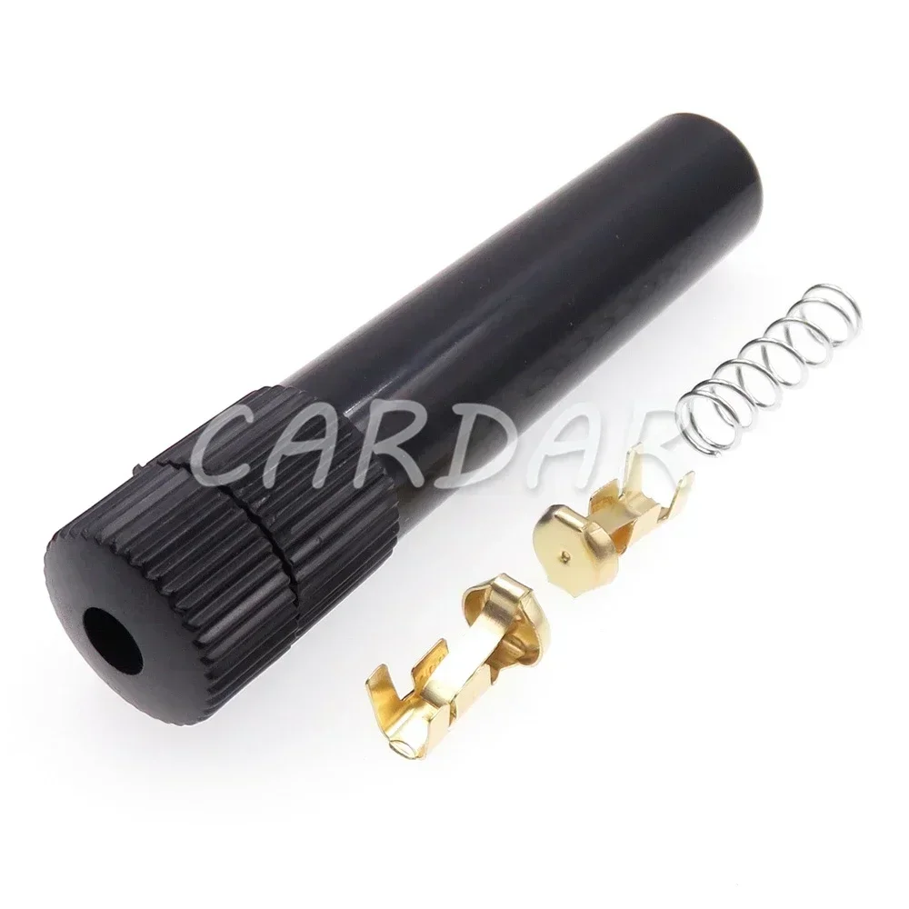 1 Set Black High Temperature Resistance Fuse Holder AC Assembly BX3014 Screw Type Glass Fuses Box with Spring and Terminal
