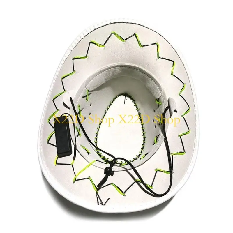 

X22D праздничная шляпа с подсветкой, декоративная парусиновая праздничная шляпа с легкой стильной шляпой для ночного бега и на