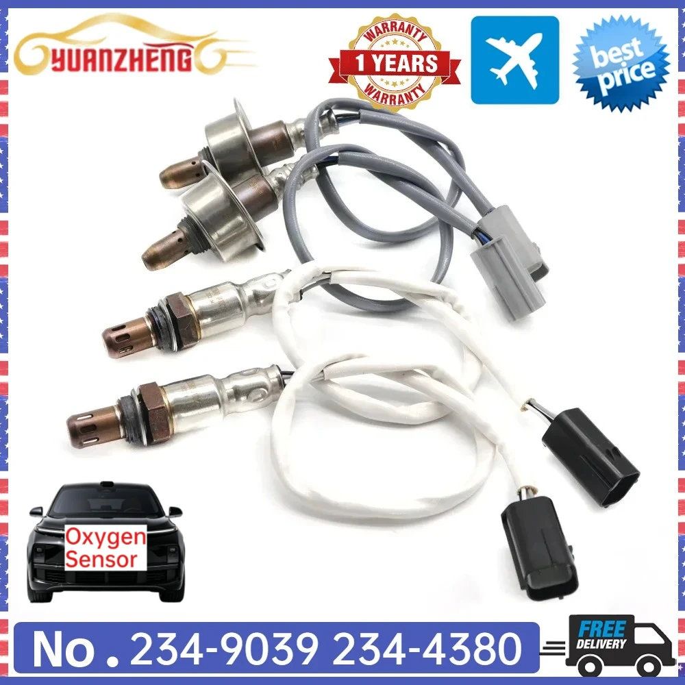 For Nissan Sentra 2.5L 2008-2012 Oxygen Sensor Replacement 234-9039 234-4380 4pcs Upstream & Downstream O2 Oxygen Lambda Sensor