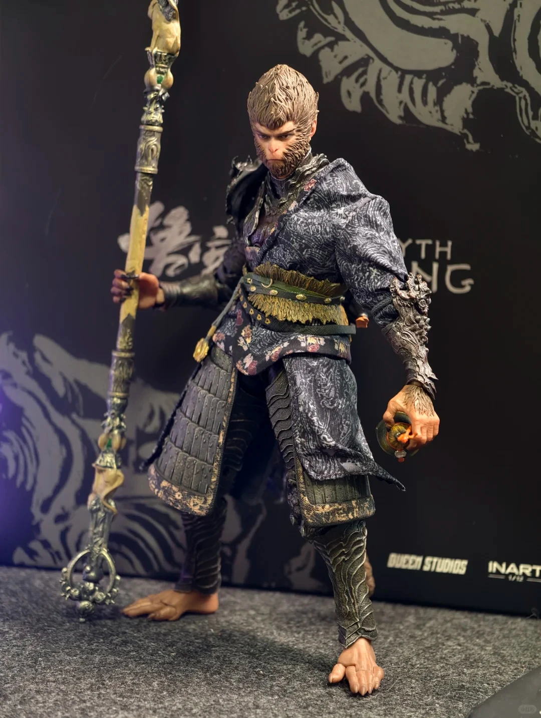 متوفر في المخزون INART MORFIG 1/12 MAG-G0002 أسطورة سوداء وو كونج مجموعة درع برونزية مقاس 6 بوصة مجموعة كاملة من زخرفة شخصيات الحركة #3