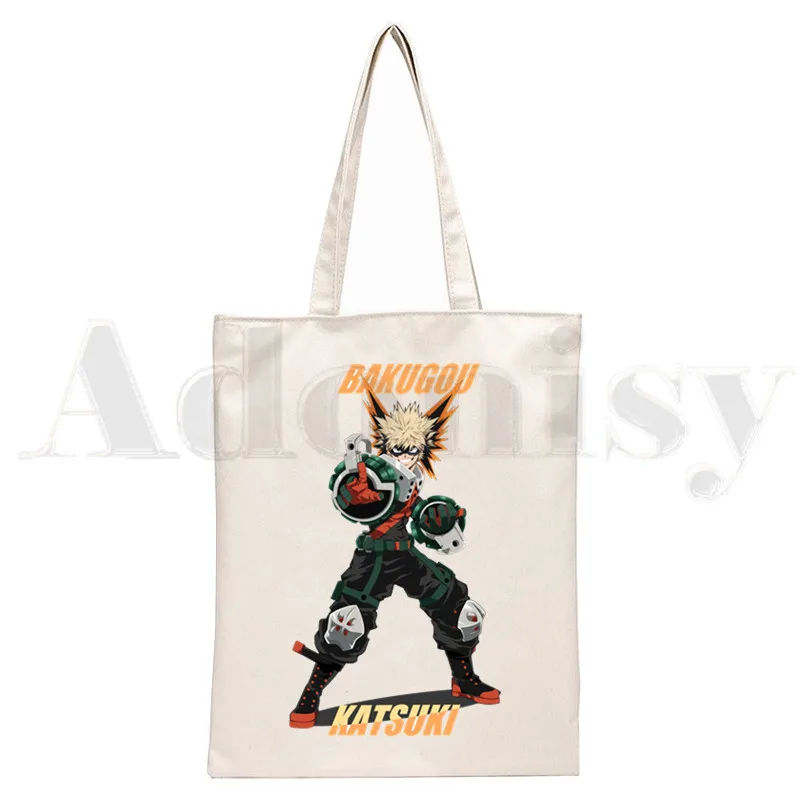 Anime My Boku no Hero Academia Katsuki Bakugou Handbags Shoulder Bags Casual Shopping Girls Handbag Women Elegant Canvas Bag