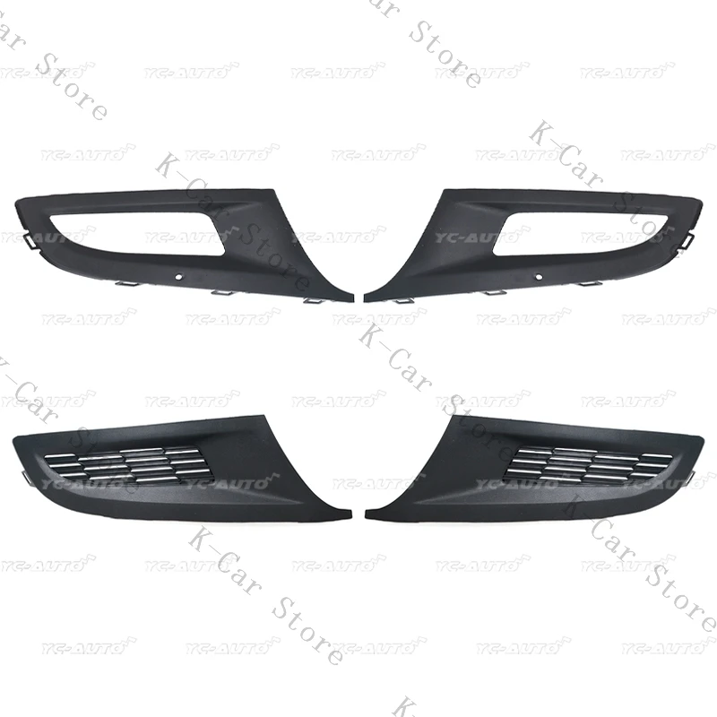 Car Front Bumper Fog Light Grille Grill Cover For Volkswagen VW POLO 2011 2012 2013 Hatchback 6RD853665 6RD853666