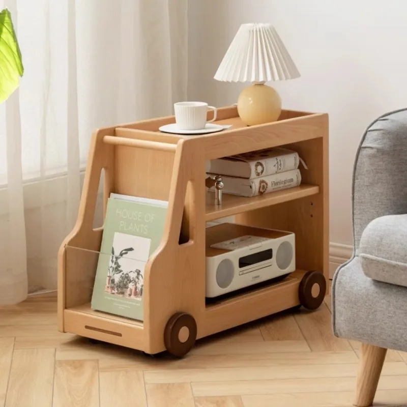 

Children's bookcase removable cartoon shelf household solid wood bookshelf small desk shelf