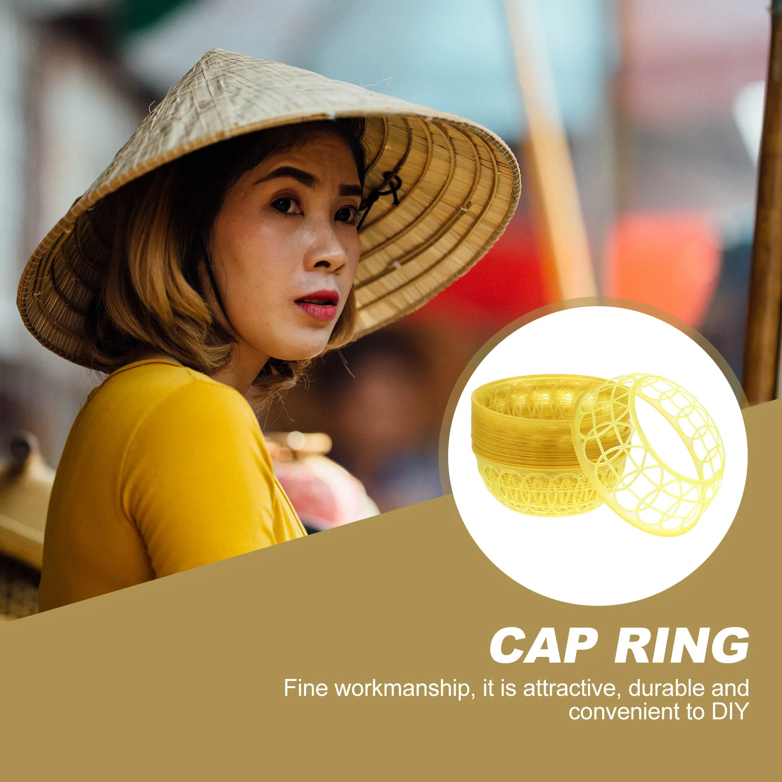 10Pcs Plastic Conical Hat Support Rings Inner Loop Inserts for Straw Farmer Cap DIY Craft Shaping Breathable Hat Liner