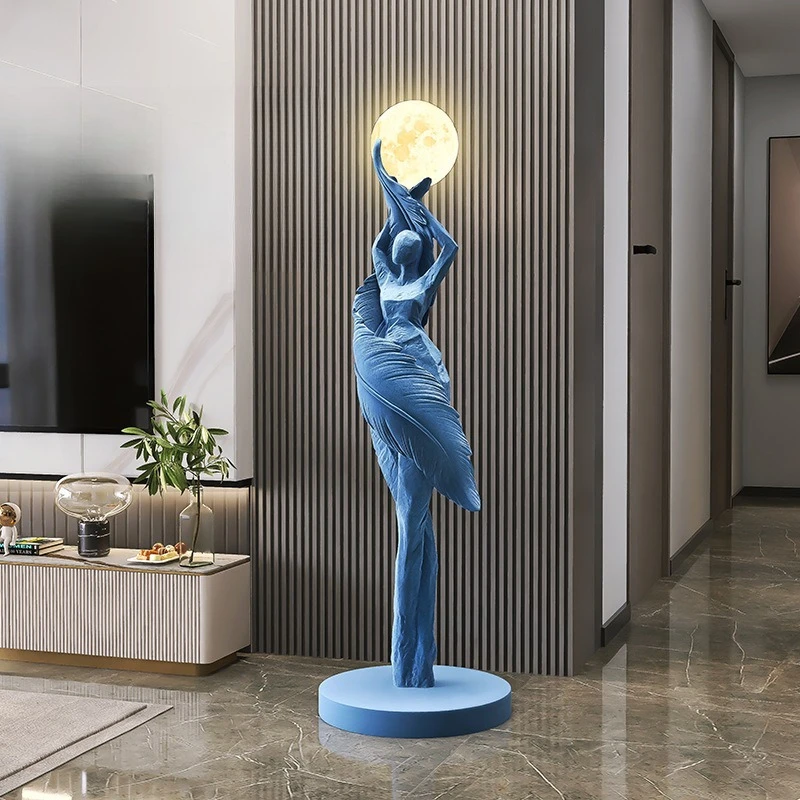 Night Standing Lamp Girl Abstract Art Floor Lamp Living Dining Room TV Cabinet Decoration Sofasides Coffee Shop Indoor Luminaire
