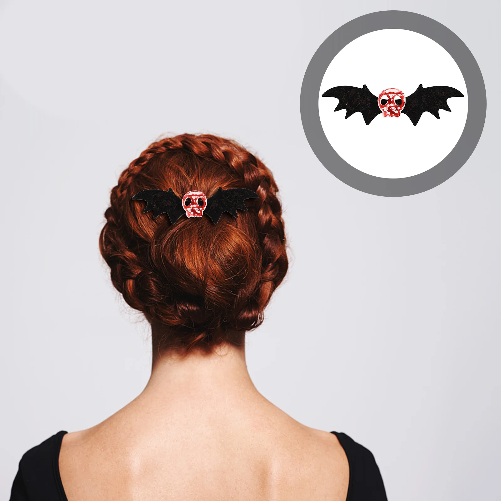 

6Pcs Skull Bat Hairpins Halloween Hair Clips for Bat Wing Skull Hairpin Decor Lightweight Party Hair Accessories