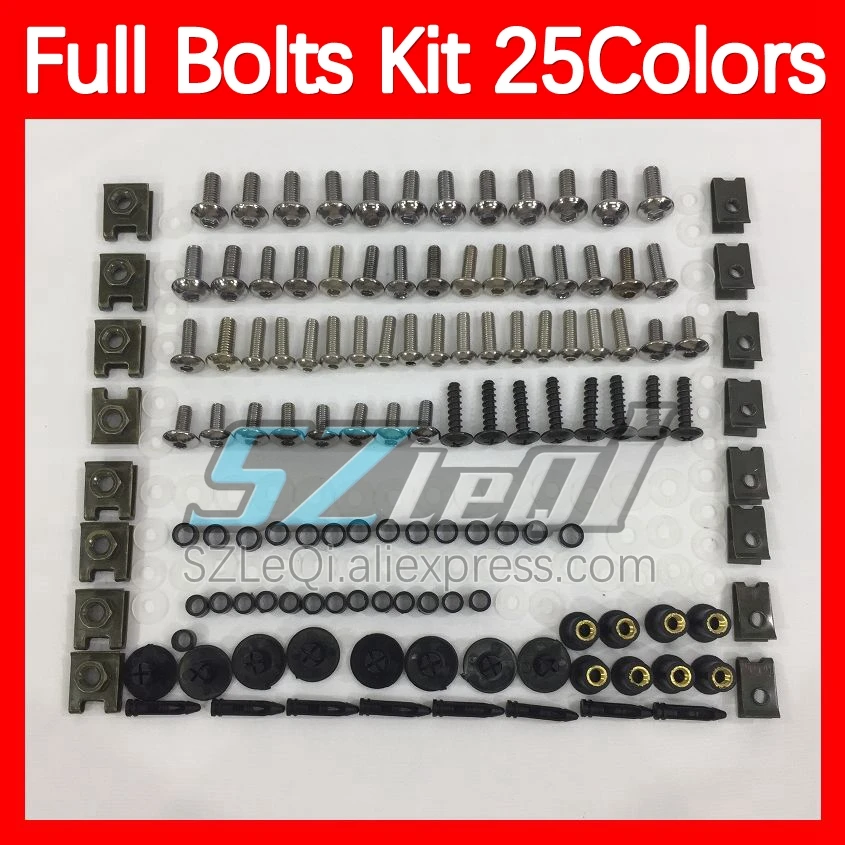 Fairing Bolts Full Screw Kit For KAWASAKI NINJA ZX-11R ZX11 ZZR1100 ZX11R 93 94 95 96 97 98 99 00 01 Body Bolt Screws Nuts 268ps