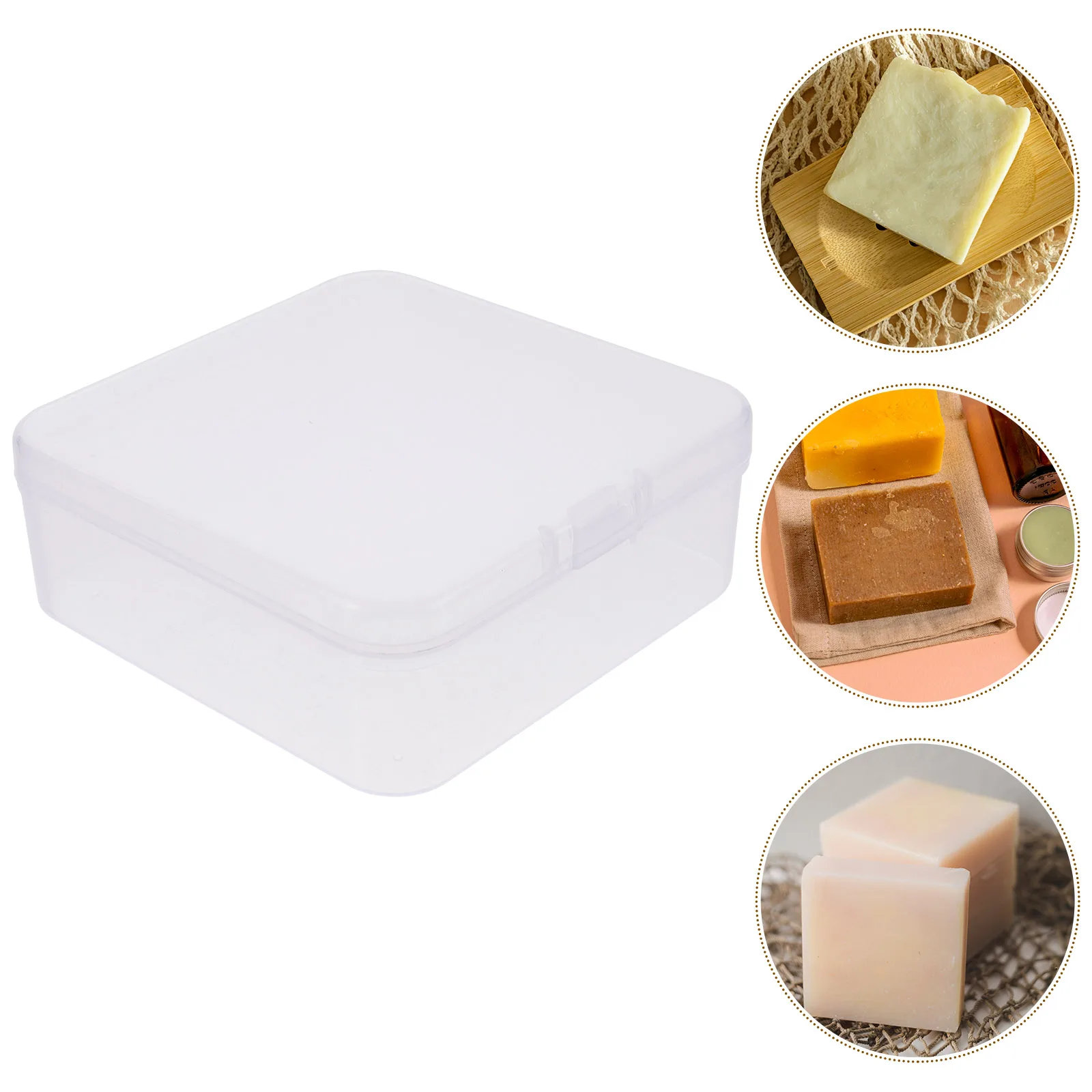 

10pcs Storage Box Transparent Soap Container Bath Travel ganizer Bathroom Dish Portable Compact Holder