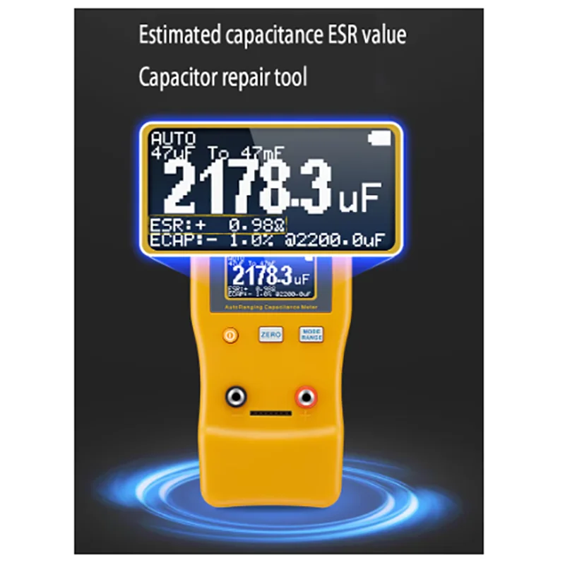 M6013 Small Digital Capacitor Tester with High Precision and 1% Full Automatic Range for Capacitor Meters