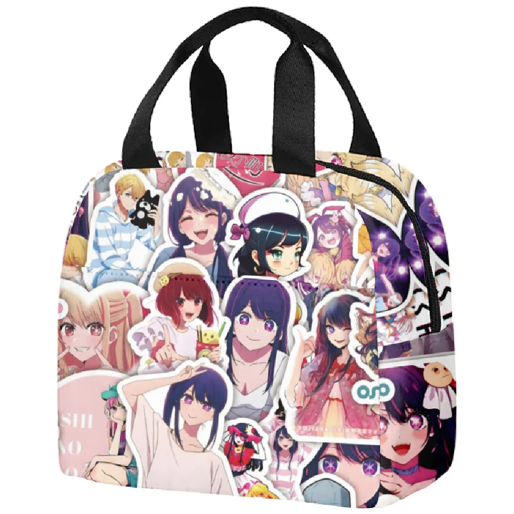 الكلاسيكية شعبية كول OSHI NO KO طالب العمل Lunchbox العزل الحراري الغذاء الغداء حقيبة ثلاثية الأبعاد مطبوعة حقائب اليد المحمولة أكياس الجليد #1