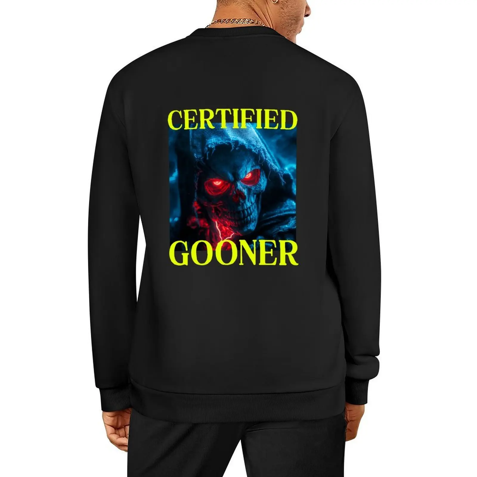 

Certified Gooner Hard Skeleton Oddly Specific Meme Pullover men clothes tracksuit men blouse mens clothing hooded sweatshirt