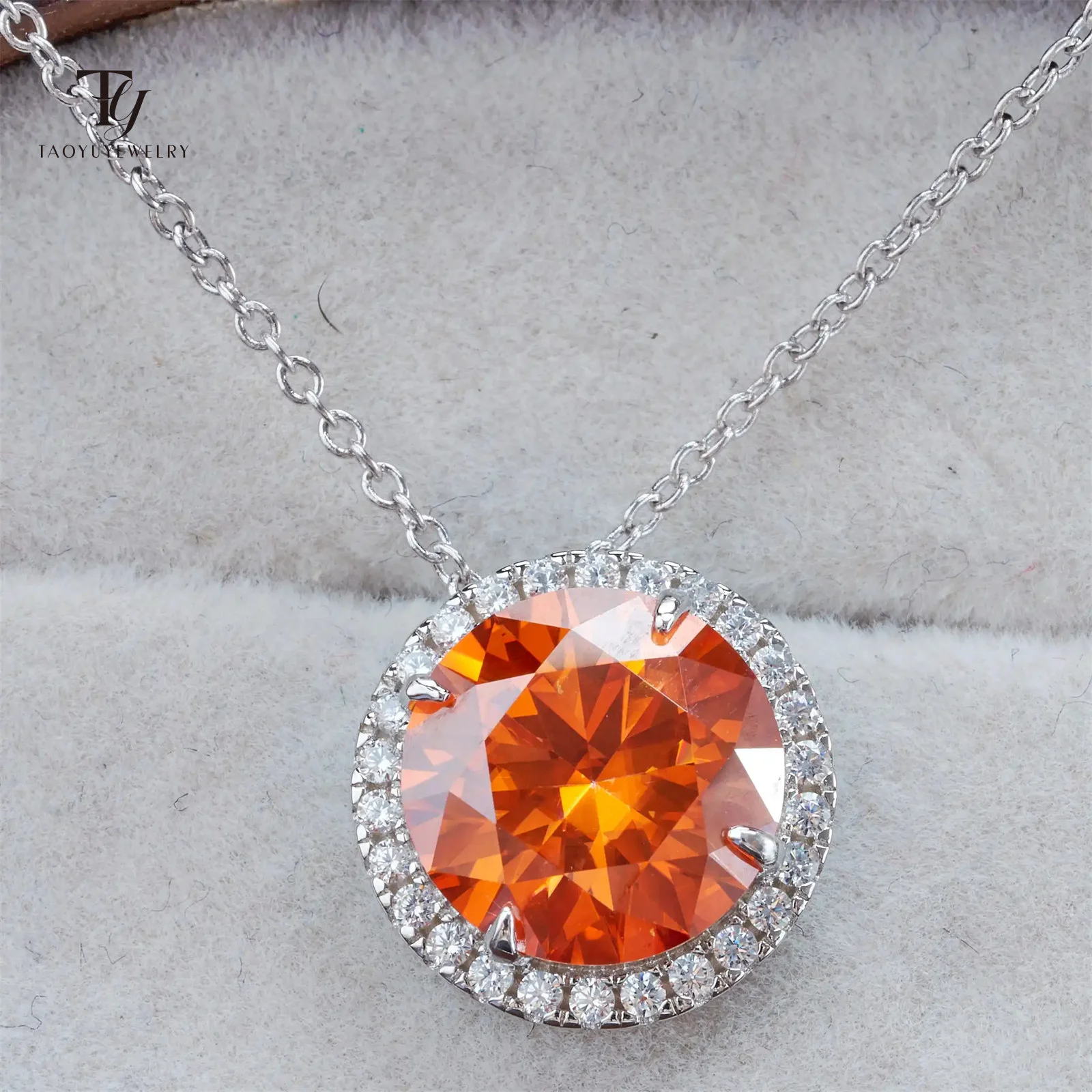 Super Flash 5carat 11MM D VSS Moissanite Necklace Passed Test Woman S925 Silver Wedding Anniversary Party Birthday Gift