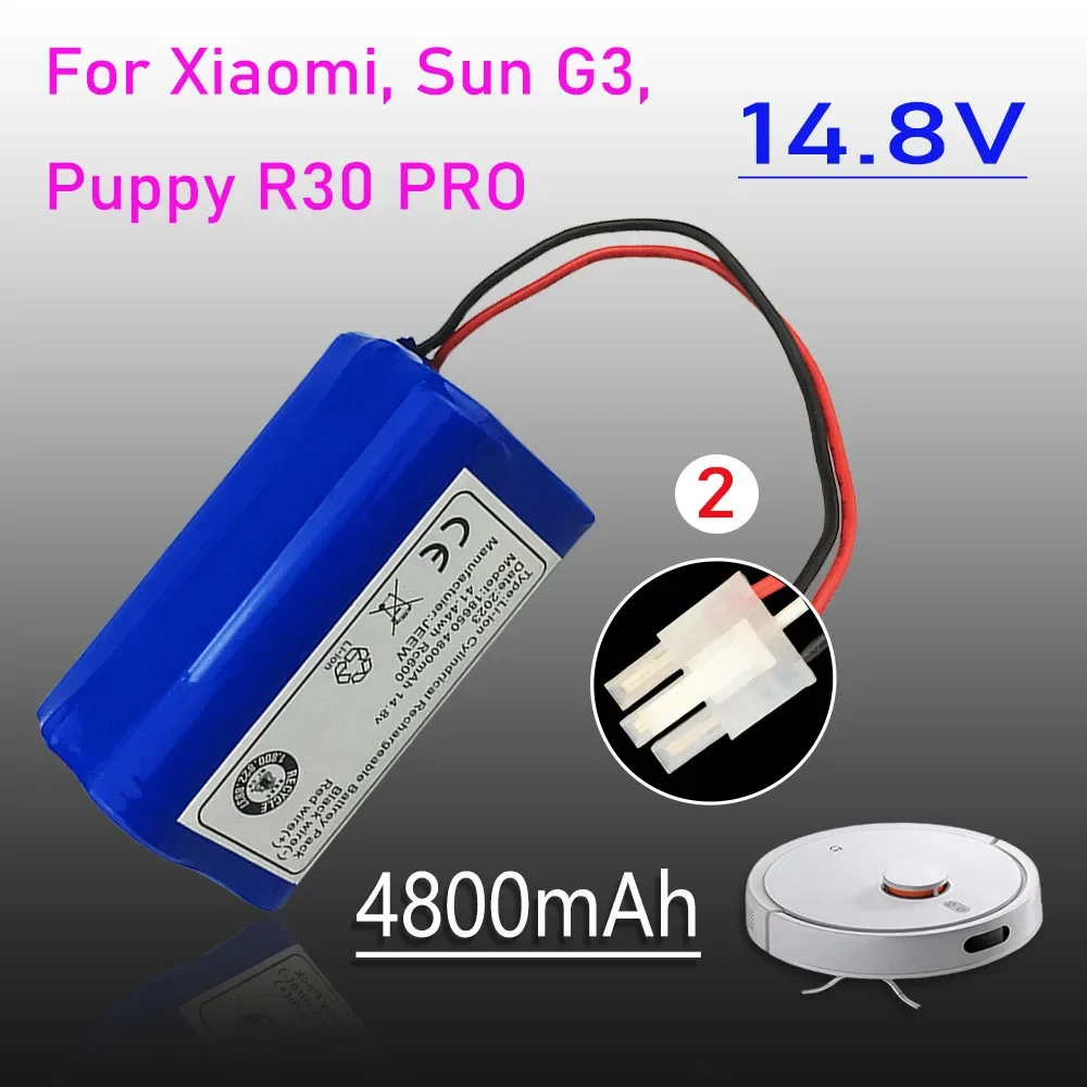 

New 14.8V Li-ion 4800mAh battery For Xiaomi G1, Big Bear X3, and Little Dog R30proR35 Karina F1 intelligent mop sweeper