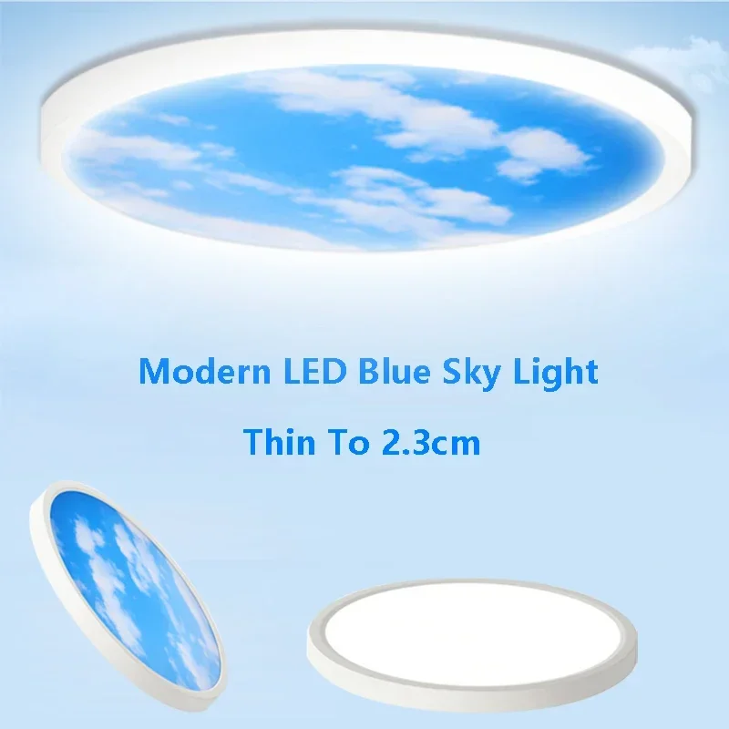 

LED Ceiling Light Modern Blue Sky Ultra-thin Lighting 23/30/40CM For Corridor Balcony Bedroom Aisle Living Room Home Decor Lamp