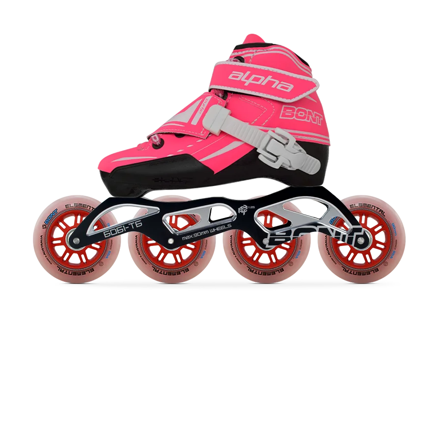 BONT Alpha 2PT 165mm Inline Skate Speed Skate Roller Skate  Package Kids Skate Salom Speed Skate High Cut Carbon skates