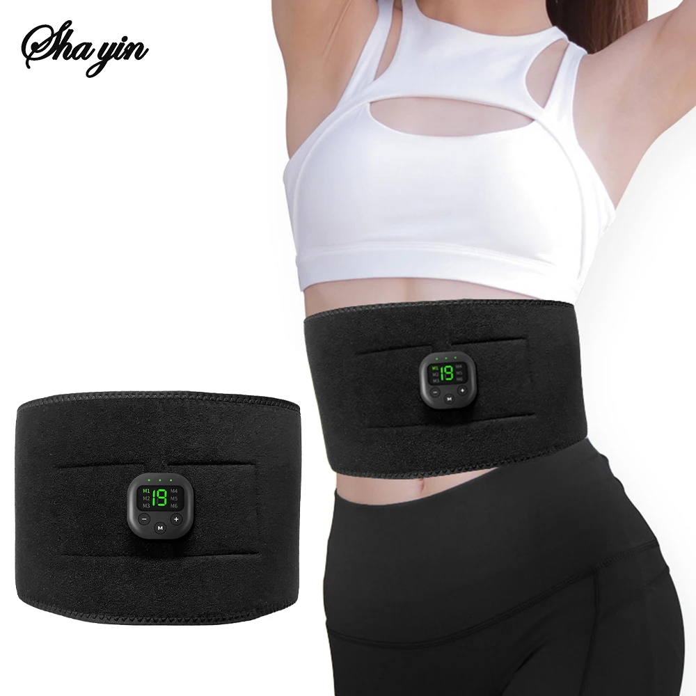 USB Electric EMS Body Shaping Massage Band - Abdominal Muscle Training Body Shaping Massager 19 Muscle Stimulation Graphene Band