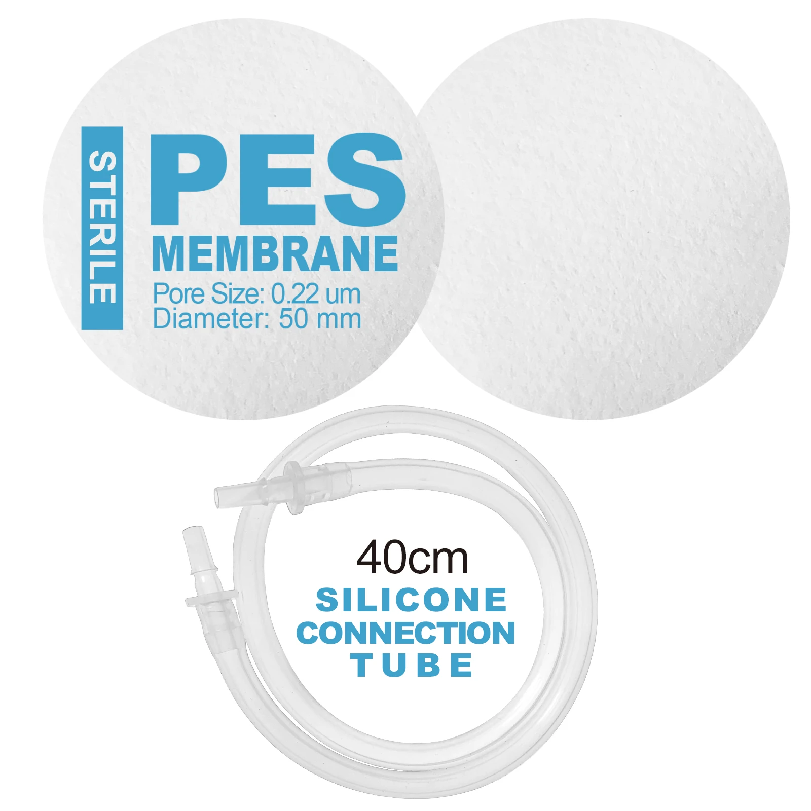 GL45 Sterile Vacuum Filter Cap with 0.22um PES Membrane,Bottle Top Reuseable By KS-Tek