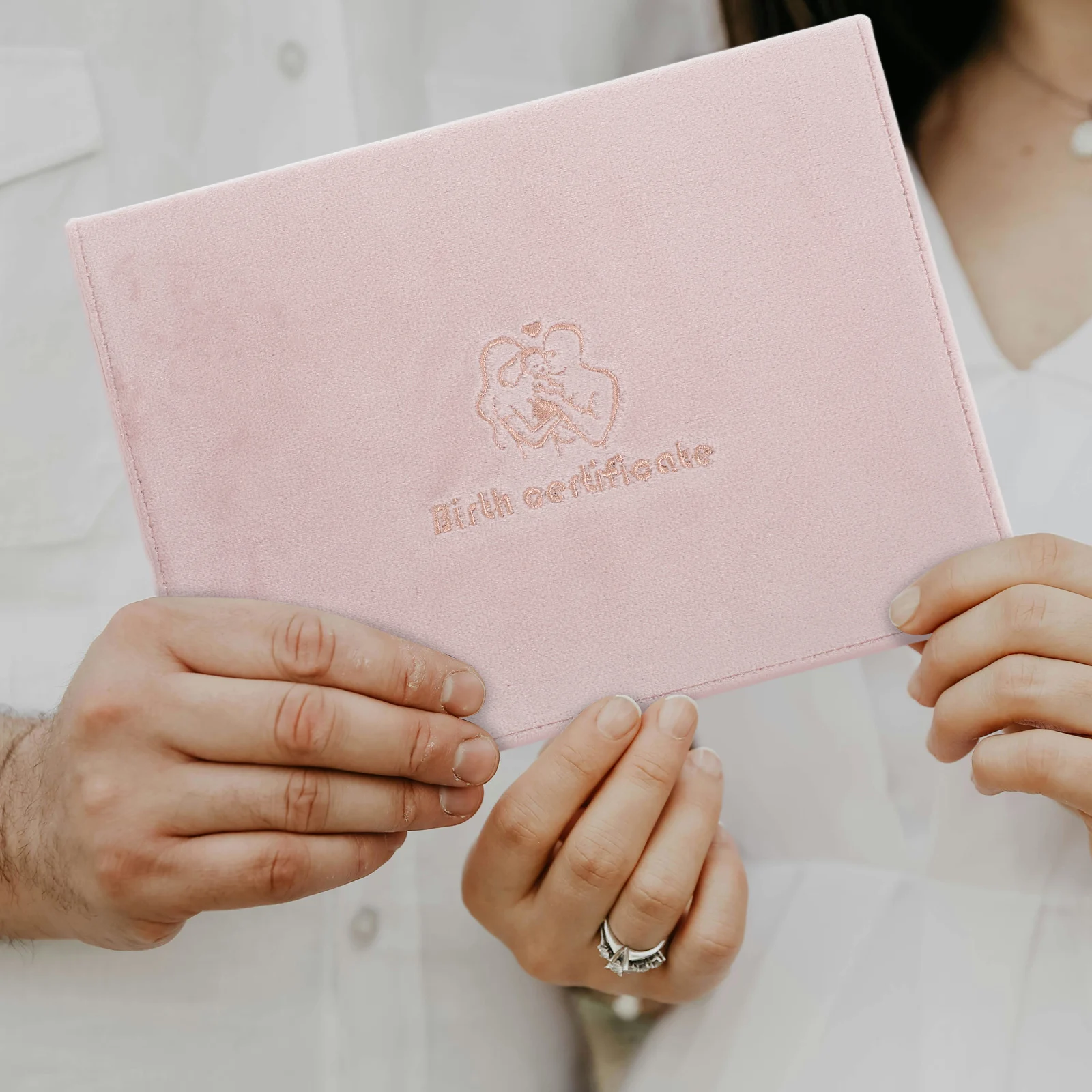 

Stylish Birth Certificate Protector Artificial Folder Documents Photos Diploma Case Sleeve Secure Storage for Birth