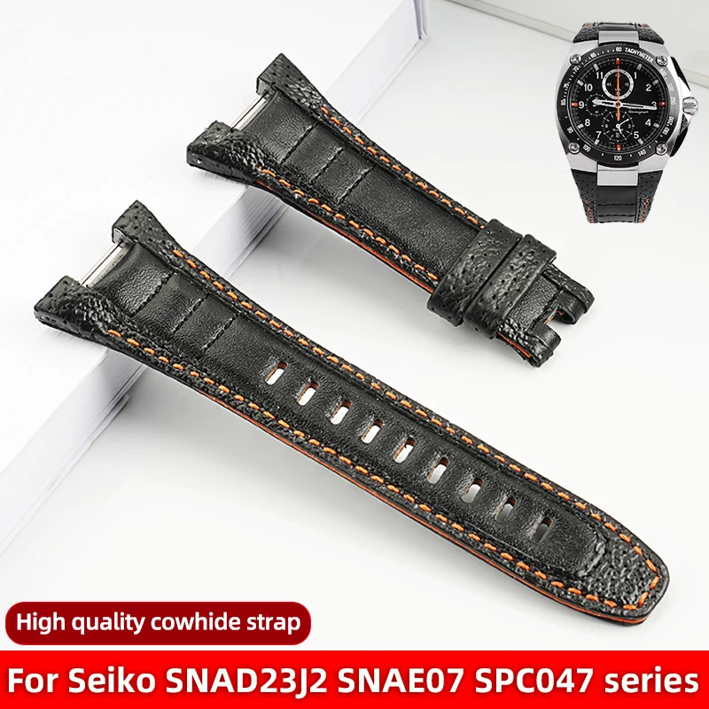 genuine-leather-watch-band-for-seiko-sportura-snad23j2-snae07-spc047-strap-men's-specialized-14mm-concave-end-cowhide-bracelet