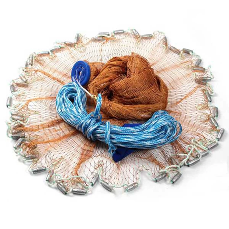 

3.0M Fishing Net USA Style Hand Th g Net with Sinker,Catch Fish Net Fishing Net Fishing Net