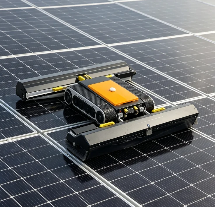 Photovoltaic Panel Cleaning Robot Wet & Dry Use 1200-1300mm Cleaning Width High Volume Competitive Pricing
