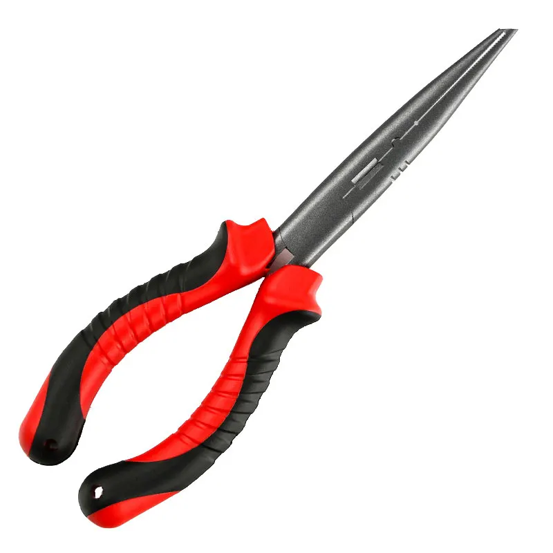 Dobeli High Carbon Steel Fishing Crimping Rubber Handle Fish Tackle Tongs Winter Pliers Open Loop PE Line Cutting Hooks Remover